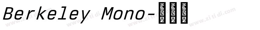 Berkeley Mono字体转换